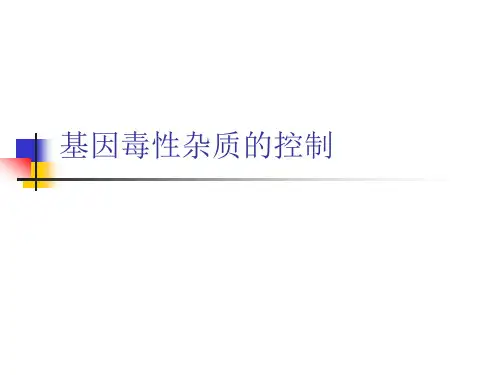 基因毒性杂质的控制