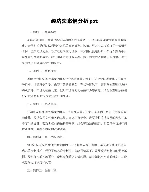 经济法案例分析ppt