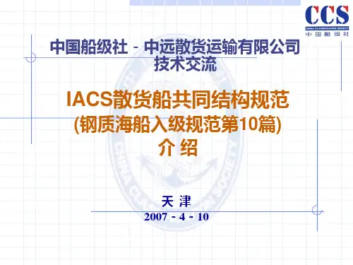 CSR规范介绍-散货船部分解析
