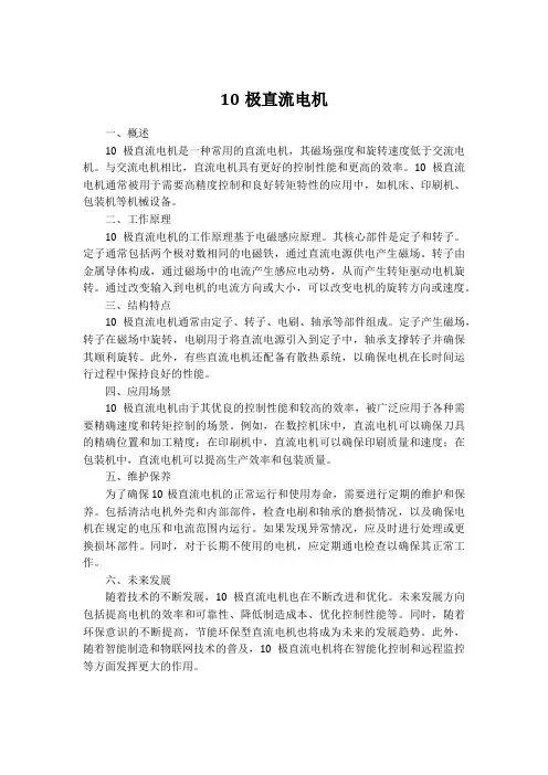 10极直流电机