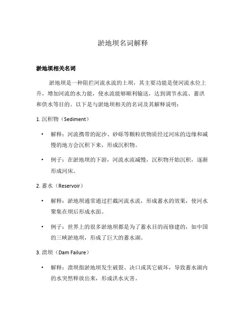 淤地坝名词解释
