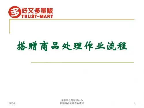 某连锁超市 搭赠商品处理作业流程