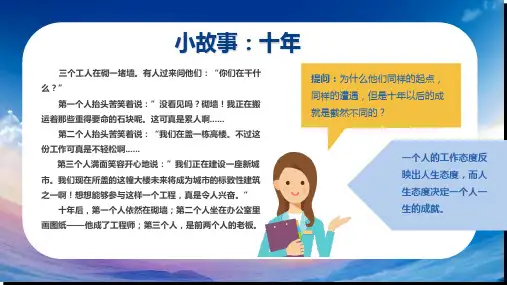 PPT模板企业员工培训课程态度决定一切