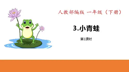 部编人教版语文一年级下册《小青蛙》PPT优秀课件