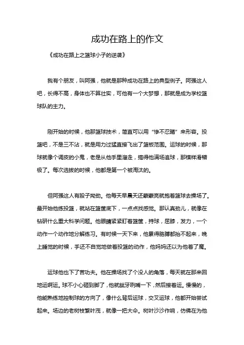 成功在路上的作文