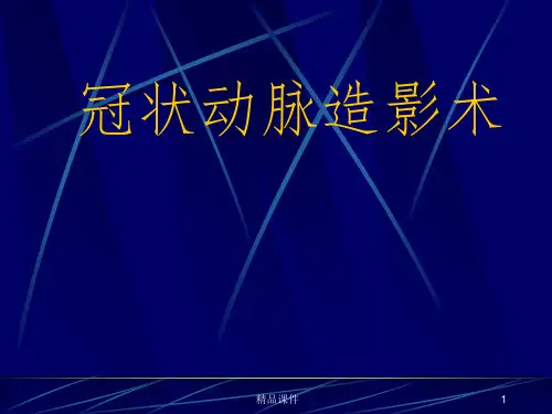 冠脉造影术基础及指引导管选择