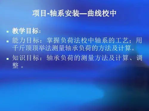 项目-船舶轴系安装,曲线校中