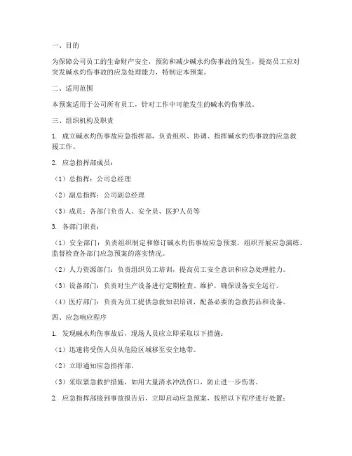 碱水灼伤应急预案