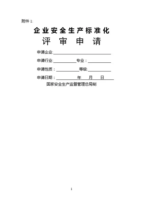 企业安全生产标准化评审表
