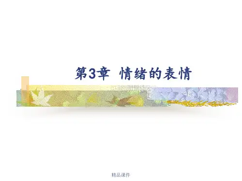 经典心理学课程 情绪管理 情绪的表情