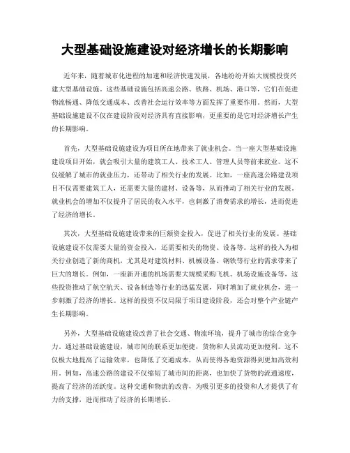 大型基础设施建设对经济增长的长期影响