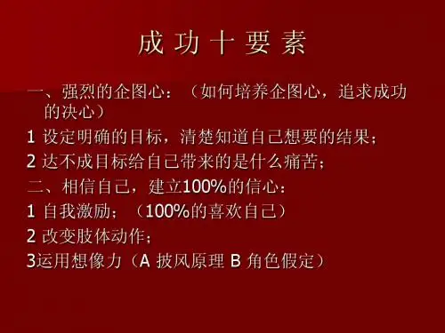 成 功 十 要 素