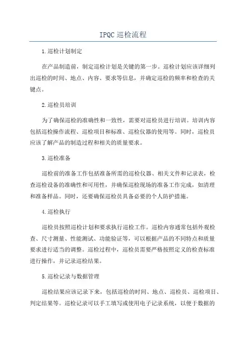 IPQC巡检流程