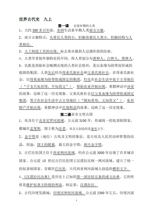 世界古代史教学课件