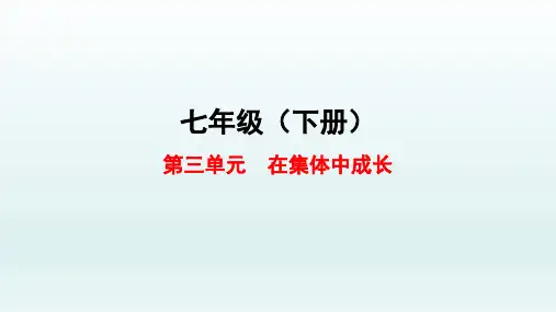 第三单元 在集体中成长 单元复习课件ppt（40张幻灯片）
