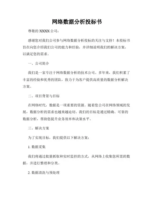 网络数据分析投标书