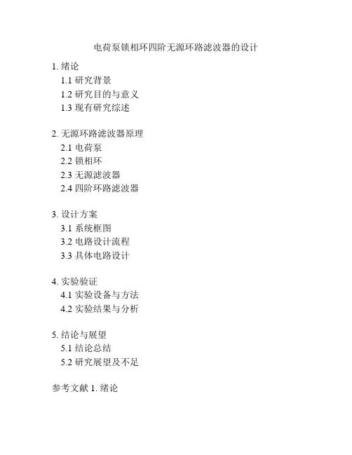 电荷泵锁相环四阶无源环路滤波器的设计