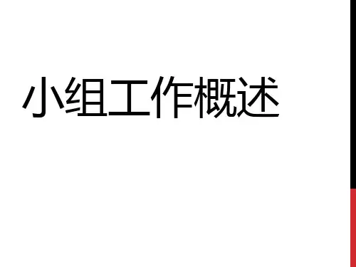 小组工作第二版小组工作概述概论