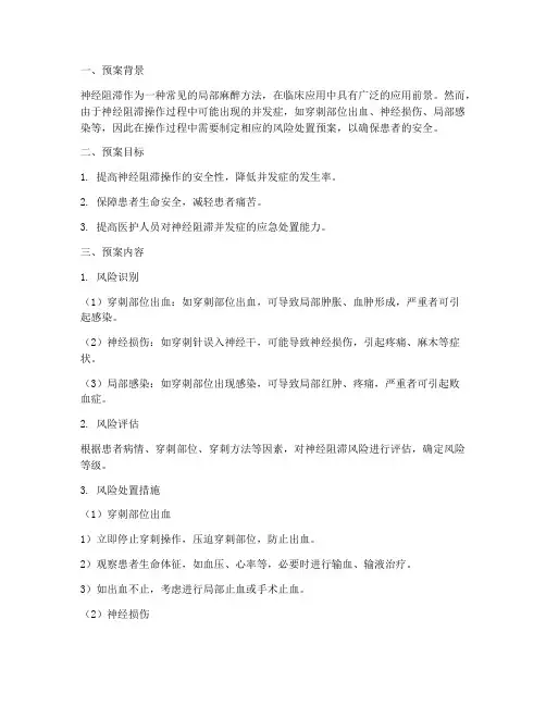 神经阻滞风险处置预案