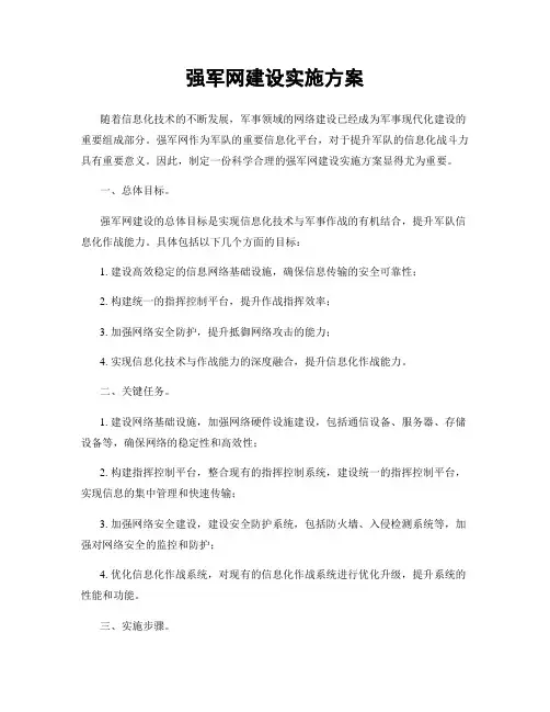 强军网建设实施方案