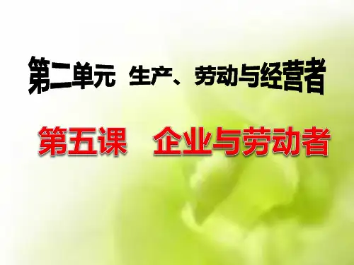 2018年高考一轮复习-第五课-企业经营与发展》最新