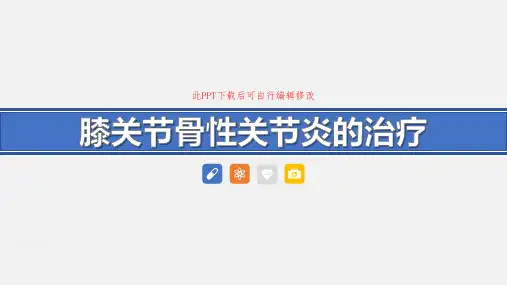 膝关节骨性关节炎的治疗PPT