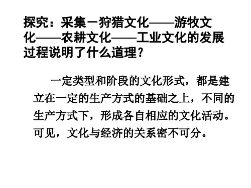 人教版高中政治必修三第一单元第一课《文化与经济、政治》课件 (共32张PPT)
