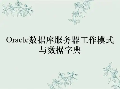 Oracle数据库服务器工作模式与数据字典
