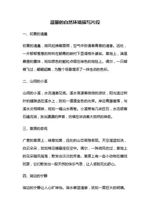 温馨的自然环境描写片段