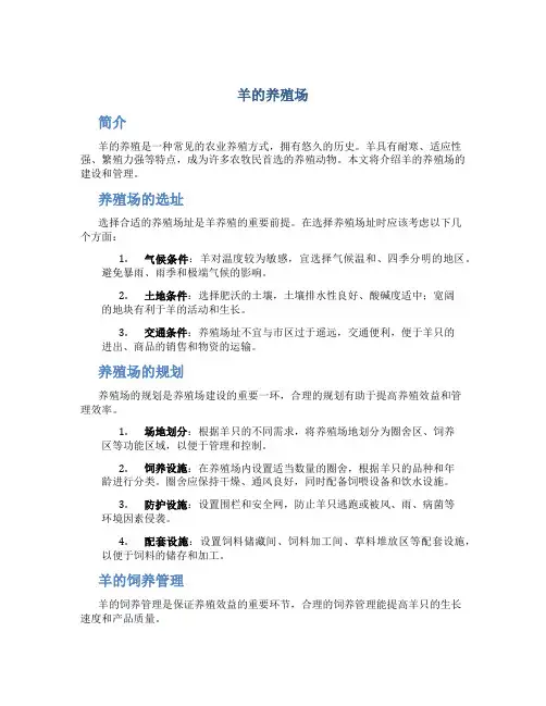 羊的养殖场