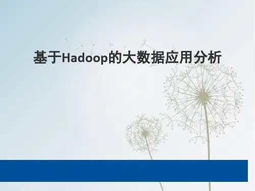 基于Hadoop的大数据应用分析.ppt
