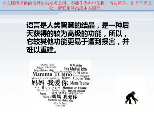 脑卒中患者失语症的康复培训课件