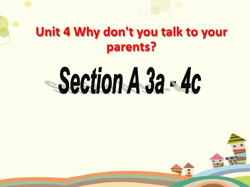 八年级下册人教版新目标八年级英语下册Unit4SectionA3a-4c