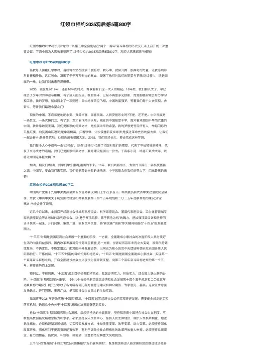 红领巾相约2035观后感5篇800字