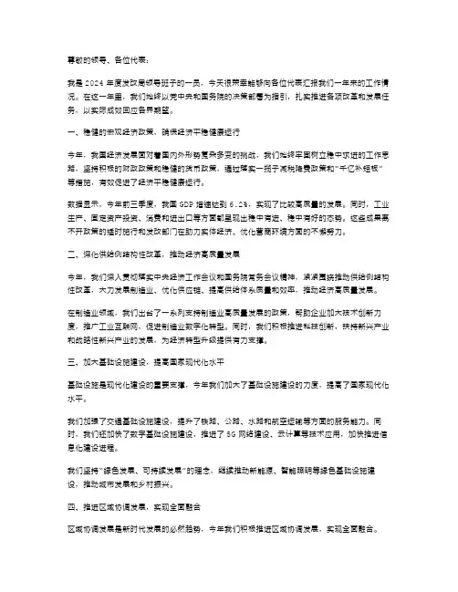 2024年度发改局领导班子述职报告