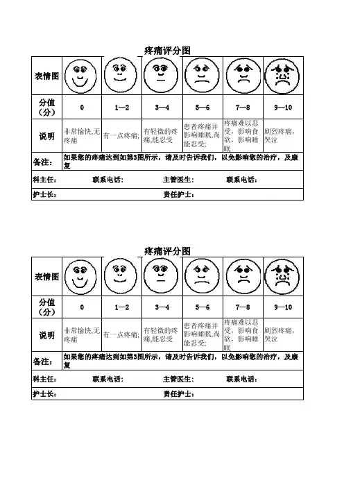 疼痛评估量表