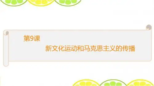 北师大版必修三 第9课《新文化运动和马克思主义的传播》精品课件2