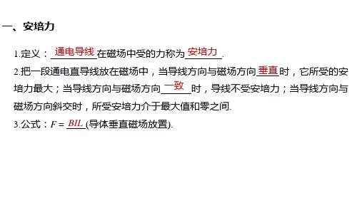 磁感应强度磁场通电导线的作用课件