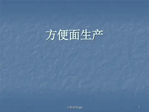 方便面生产工艺流程及操作说明ppt课件