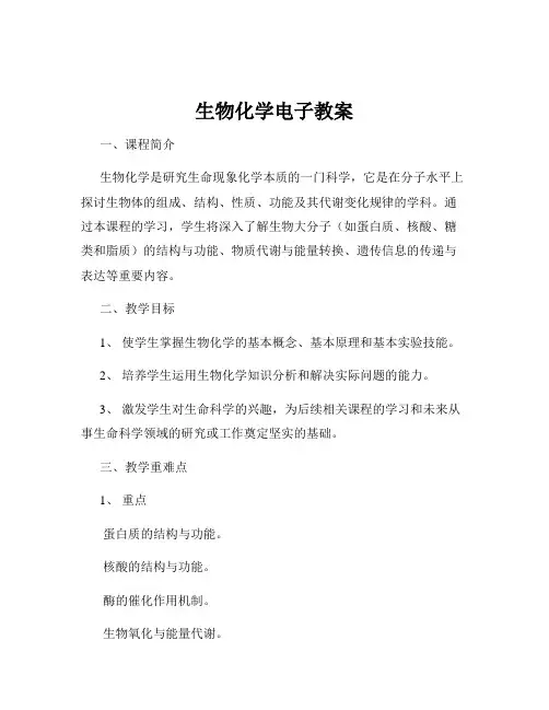 生物化学电子教案