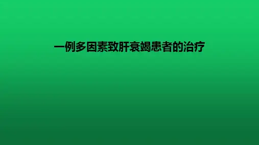一例多因素致肝衰竭患者的治疗