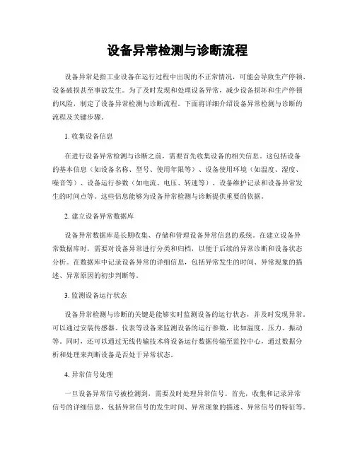 设备异常检测与诊断流程