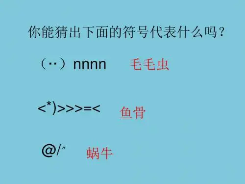 课题：网络表情符号(教师：邢萌萌 单位：沈丘县志远中学)