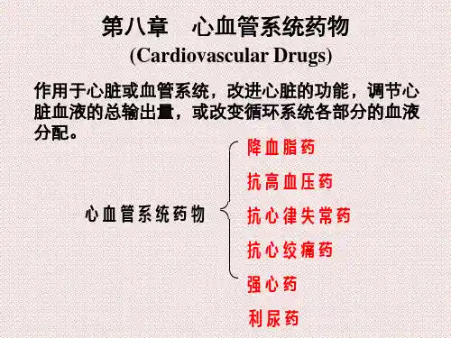 第八章心血管系统药物