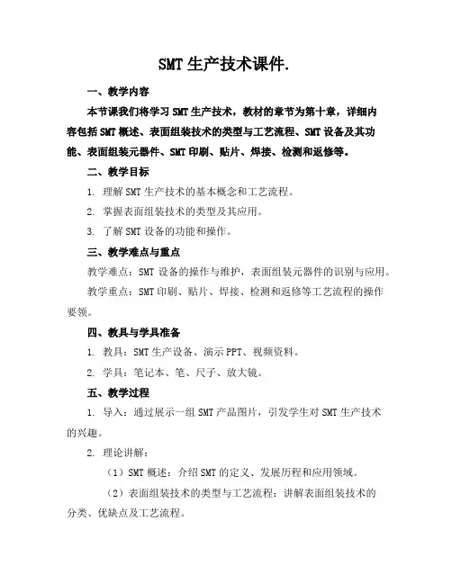 SMT生产技术课件.