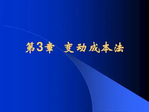 第3章变动成本