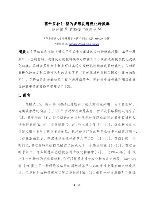 多频反射极化转化中文  赵佳馨