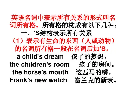 名词所有格-名词复数(2024版)