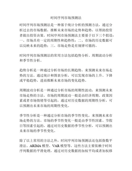 时间序列市场预测法