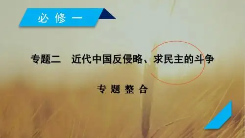 2019年高考历史人民版一轮复习课件：必修1 专题整合2 精品